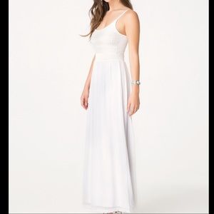 Bebe Maxi White Dress
